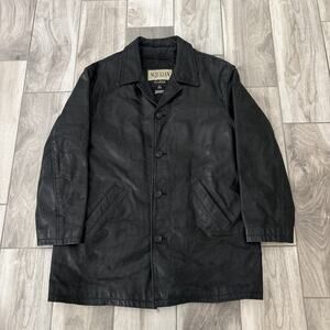 M.Julian Wilsons Mens Vintage Leather Jacket Black Size L Thinsulate Insulation